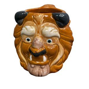Vintage Disney Applause Beauty and the Beast Figural Mug 3D 41645 Brown